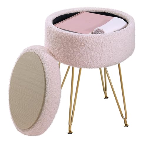 Aufbewahrung Ottomane Fußstütze Hocker Kunstfell Teddyfell mit Stauraum Moderner Multifunktionsstuhl 32 x 32 x 44 cm Tintenschwarz Aufbewahrung Ottomane Fußstütze Hocker Kunstfell Teddyfell mit Stauraum Moderner Multifunktionsstuhl 32 x 32 x 44 cm Tintenschwarz von Generisch