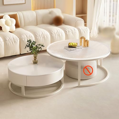 Aufbewahrungs Couchtische 2er Set - Nesting, Minimalistisches Design mit Verstecktem Fach, Einfache Montage, Perfekt für Wohnzimmer oder Home Office Aufbewahrungs Couchtische 2er Set - Nesting, Minimalistisches Design mit Verstecktem Fach, Einfache Montage, Perfekt für Wohnzimmer oder Home Office von Generisch