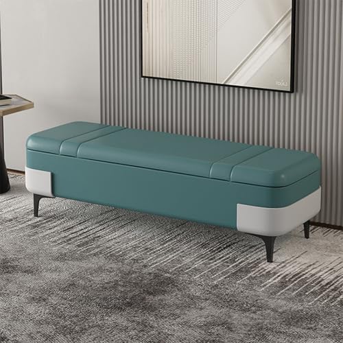 Aufbewahrungsbank, PU-Leder Polsterhocker mit großem Stauraum für Wohnzimmer, Eingangsbereich, Schlafzimmer von Generisch