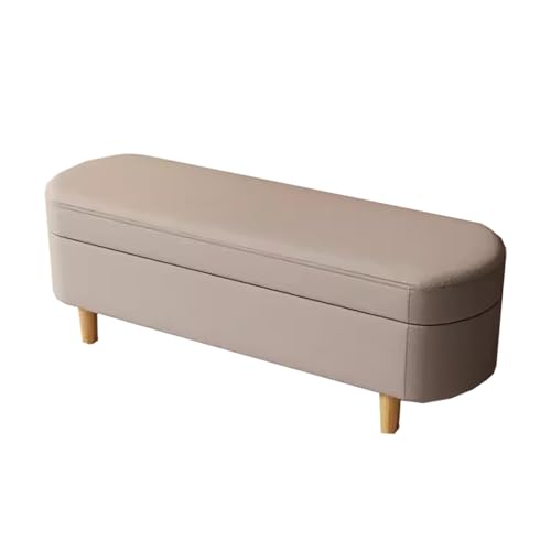 Aufbewahrungsbank, gepolsterter Eingangssitz, Schlafzimmer, Stauraum, Ottomane, gemütliches Wohnzimmer, Pouf, 140 cm, Couchtisch, perfekt für Schlafzimmer, Flur und Wohnzimmer von Generisch
