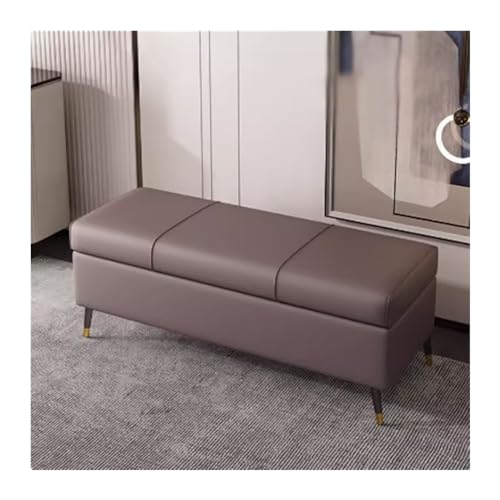 Aufbewahrungsbank für Eingangsbereich und Wohnzimmer, multifunktionaler Schuhhocker mit versteckter Aufbewahrung, langes Design, perfekt für die Organisation zu Hause, 90 cm von Generisch