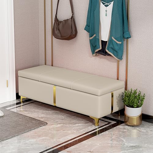 Aufbewahrungsbank für den Eingangsbereich, mit 2-stöckigem Organizer, multifunktionaler Ottoman-Sitz für Schuhregal, Wohnzimmer, Schlafzimmer und Foyer Aufbewahrungsbank für den Eingangsbereich, mit 2-stöckigem Organizer, multifunktionaler Ottoman-Sitz für Schuhregal, Wohnzimmer, Schlafzimmer und Foyer von Generisch