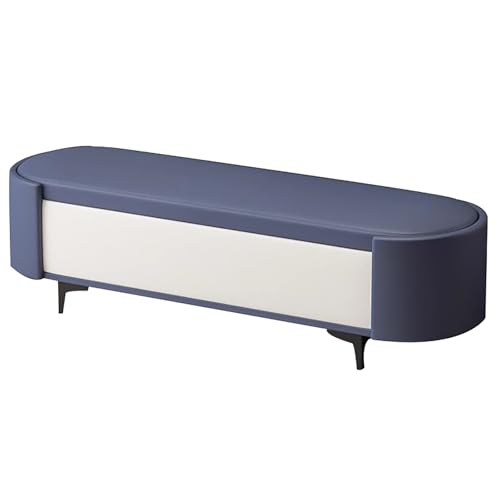 Aufbewahrungsbank mit Kissen, blaue Ottomane für Schlafzimmer, Eingangsbereich und Wohnzimmer, 60 cm, stilvolle Aufbewahrungslösung für Heimdekoration und Organisation Aufbewahrungsbank mit Kissen, blaue Ottomane für Schlafzimmer, Eingangsbereich und Wohnzimmer, 60 cm, stilvolle Aufbewahrungslösung für Heimdekoration und Organisation von Generisch