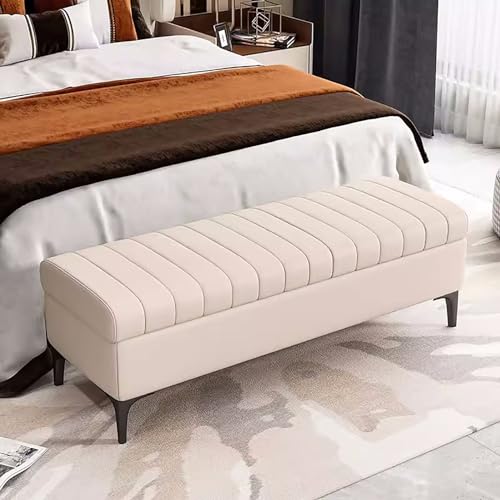 Aufbewahrungsbank mit Kissen, keine Montage erforderlich, stilvoller Pouf für Schlafzimmer und Eingangsbereich, vielseitige Möbel für die Organisation zu Hause Aufbewahrungsbank mit Kissen, keine Montage erforderlich, stilvoller Pouf für Schlafzimmer und Eingangsbereich, vielseitige Möbel für die Organisation zu Hause von Generisch