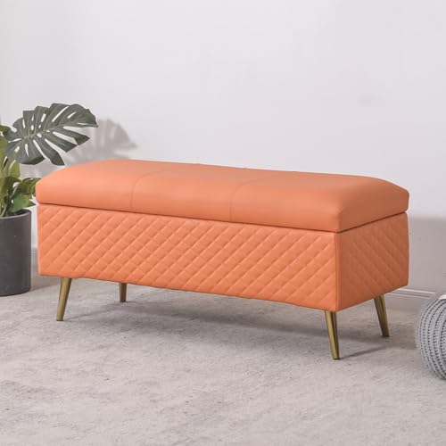 Aufbewahrungsbank mit gepolstertem Kissen, große Eingangsbank für Flur, Wohnzimmer, Schlafzimmer, 180 x 40 x 45 cm, stilvolle Möbel mit zusätzlichem Stauraum Aufbewahrungsbank mit gepolstertem Kissen, große Eingangsbank für Flur, Wohnzimmer, Schlafzimmer, 180 x 40 x 45 cm, stilvolle Möbel mit zusätzlichem Stauraum von Generisch