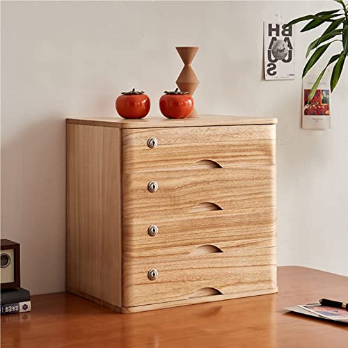 Aufbewahrungsbox aus Massivholz, abschließbarer Schreibtisch aus Holz mit A4/Quittungsdateiaufbewahrung, ideal für Bürobedarf, flacher Aktenschrank mit 2/4 Schubladen Aufbewahrungsbox aus Massivholz, abschließbarer Schreibtisch aus Holz mit A4/Quittungsdateiaufbewahrung, ideal für Bürobedarf, flacher Aktenschrank mit 2/4 Schubladen von Generisch