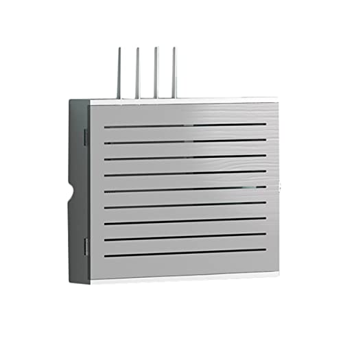Aufbewahrungsbox für drahtlose Router aus Holz mit Tür – Multimedia-dekorative Abdeckung, Wohnzimmer-Organizer, Kabelsteckdose, Concealer – Optischer Modem-Halter, grau – Innendurchmesser 50 cm Aufbewahrungsbox für drahtlose Router aus Holz mit Tür – Multimedia-dekorative Abdeckung, Wohnzimmer-Organizer, Kabelsteckdose, Concealer – Optischer Modem-Halter, grau – Innendurchmesser 50 cm von Generisch