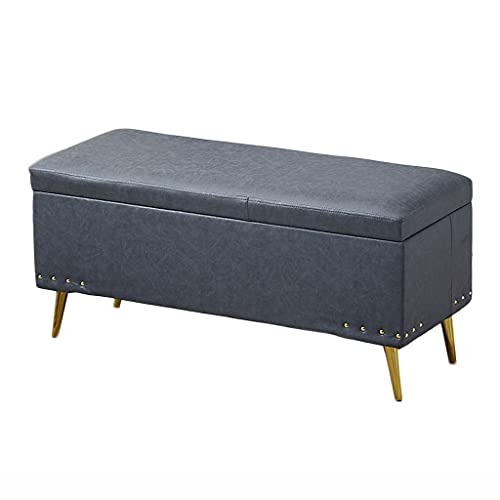 Aufbewahrungsbox mit Ottomane, rechteckig, mehrfarbig, Haushalts-Aufbewahrungsbox, kann auf Sofabank für Erwachsene sitzen, Schuhbank, Bett-Endhocker von Generisch