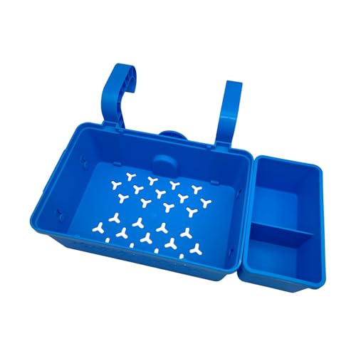 Aufbewahrungskorb An Bord Pool – Leichte tragbare Organizerbox, Handtücher mit Doppelhaken Zubehör | Tote Utility für Strand Strand Garten Brücke Outdoor von Generisch