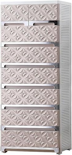 Aufbewahrungsschrank aus Kunststoff mit großem Fassungsvermögen, mehrschichtig, Schubladenschrank für Kinder, stilvoller Kleiderschrank für Wohnzimmer, Schlafzimmer und Kinderzimmer (Khaki-Silber, 4 Aufbewahrungsschrank aus Kunststoff mit großem Fassungsvermögen, mehrschichtig, Schubladenschrank für Kinder, stilvoller Kleiderschrank für Wohnzimmer, Schlafzimmer und Kinderzimmer (Khaki-Silber, 4 von Generisch