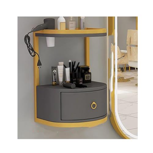 Aufbewahrungsschrank für Friseursalons, Wandmontage, mit Fönhalter, Regalen und Schubladen, platzsparender Organizer für professionelle Salons und den Heimgebrauch Aufbewahrungsschrank für Friseursalons, Wandmontage, mit Fönhalter, Regalen und Schubladen, platzsparender Organizer für professionelle Salons und den Heimgebrauch von Generisch