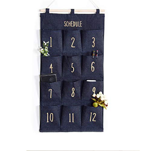 Aufbewahrungstasche Wandmontage, mehrschichtiger Taschen-Organizer – 12 Taschen, Denim-Design für Türrückwand und Wandveredelung Aufbewahrungstasche Wandmontage, mehrschichtiger Taschen-Organizer – 12 Taschen, Denim-Design für Türrückwand und Wandveredelung von Generisch
