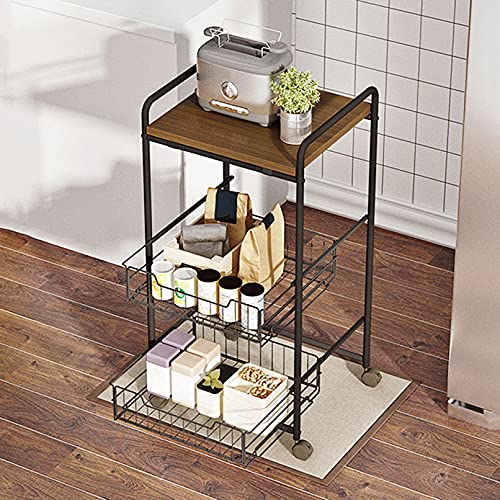 Aufbewahrungswagen mit 3 Ebenen, Kücheninsel, Bäckerregal, Mikrowelle, Standregal, Stahldraht, Aufbewahrungswagen für Zuhause, Küche, Badezimmer Aufbewahrungswagen mit 3 Ebenen, Kücheninsel, Bäckerregal, Mikrowelle, Standregal, Stahldraht, Aufbewahrungswagen für Zuhause, Küche, Badezimmer von Generisch