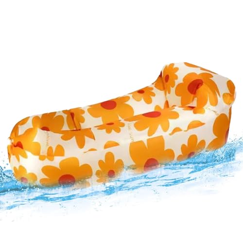 Aufblasbare Couch,Tragbarer Couchstuhl, Aufblasbare Liege, Strandkorb | Tragbare Aufblasbare Luftliege, Praktisch Für -Camping, Schwimmbad, Bootfahren, von Generisch