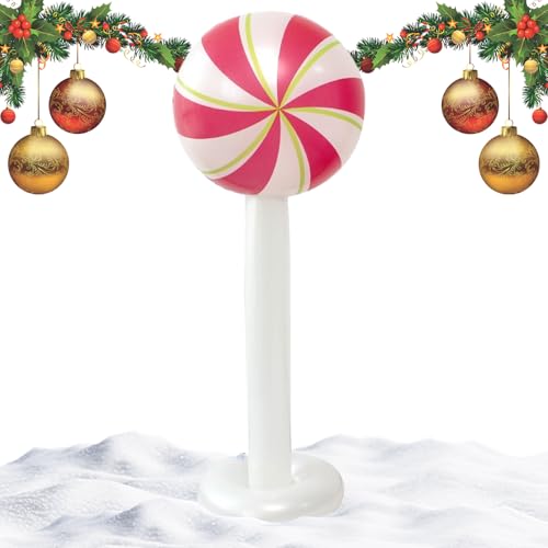 Aufblasbare Lollipop Deko | Riesen aufblasbare Weihnachts-Lollipop-Ornamente aus PVC | Festliches Yard Schild Für Weihnachtsfeier - Für Vorgarten Terrasse Haustür Party Aufblasbare Lollipop Deko | Riesen aufblasbare Weihnachts-Lollipop-Ornamente aus PVC | Festliches Yard Schild Für Weihnachtsfeier - Für Vorgarten Terrasse Haustür Party von Generisch