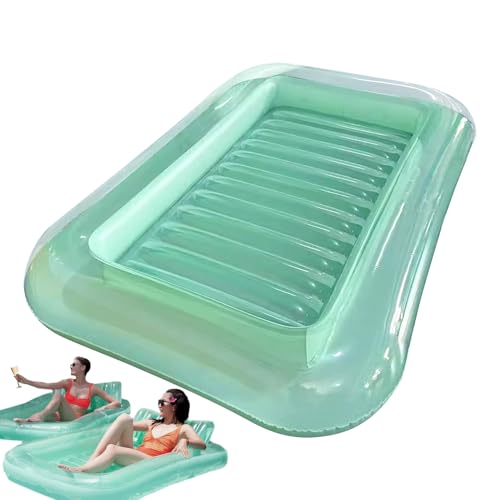 Aufblasbare Pool Liegen - Schwimmbad Luftmatratzen - Klappbare Ergonomische Sitzbank Für Familienurlaub Camping Sommer Outdoor Reise Garten Freizeit von Generisch