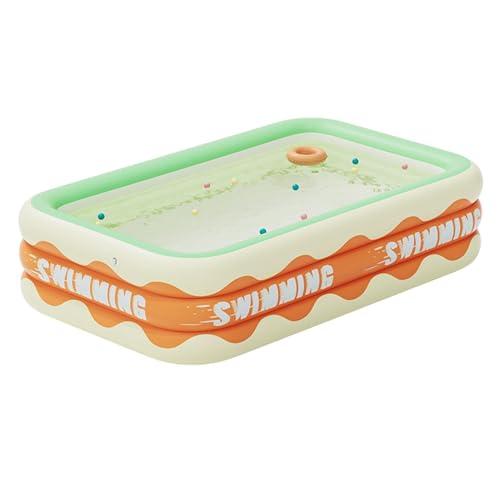 Aufblasbare Schwimmbecken - Familien Swimming Pool Für Outdoor - Planschbecken Rechteckig Für Kinder Und Erwachsene Sommer Party - Kinderbecken Für Garten, Hinterhof Oder Innenbereich von Generisch