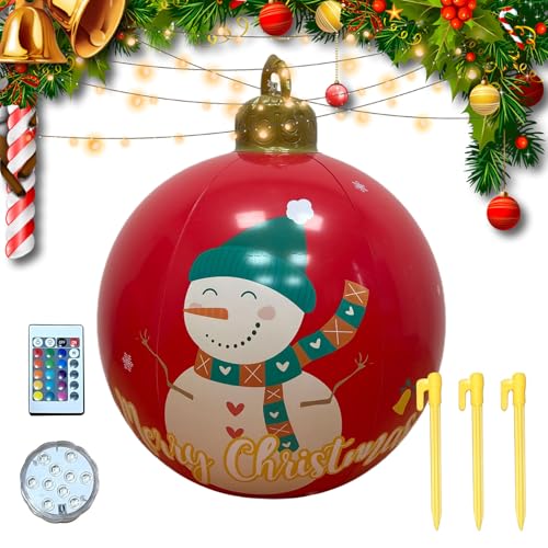 Aufblasbare Weihnachtsdekoration Für Den Garten 60 cm | Weihnachtsdekoration Kugel Mit Lichterkette - Große Weihnachtskugel Für Festliche Dekoration Im Garten Poolbereich Rasen Terrasse Aufblasbare Weihnachtsdekoration Für Den Garten 60 cm | Weihnachtsdekoration Kugel Mit Lichterkette - Große Weihnachtskugel Für Festliche Dekoration Im Garten Poolbereich Rasen Terrasse von Generisch