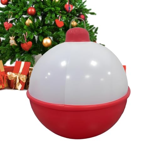Aufblasbare Weihnachtskugel – 61 cm Hof-Dekoration für festliche Displays, hängende Dekoration mit hellen Farben, Weihnachtsbaum-Zubehör für Baluster, Zweige, Arbeitszimmer, Hausbesitzer von Generisch