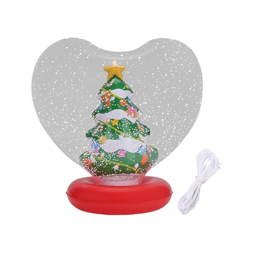 Aufblasbare Weihnachtskugel | Herzform Licht -up -Weihnachtsdekoration - Figur in inblasbarer dekorierter Kugel für Außenpool Rasenpool Patio Pathway Weihnachtsdekoration von Generisch