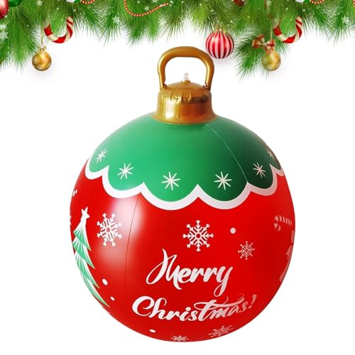 Aufblasbare Weihnachtskugeln - Große Aufblasbare Weihnachtskugel Outdoor Deko | Saisonale Deko für Festliche Party Wohnzimmer Garten Rasen Vordertür Eingangsbereich Draußen - für Draußen Party Wohnzim von Generisch