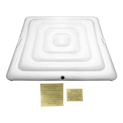 Aufblasbarer -Abdeckung - Aufblasbarer Whirmieabdeckung Quadrat | Faltbarer Deckel, Quadratisches Spa-Kissen Mit Griff UV-resistent von Generisch