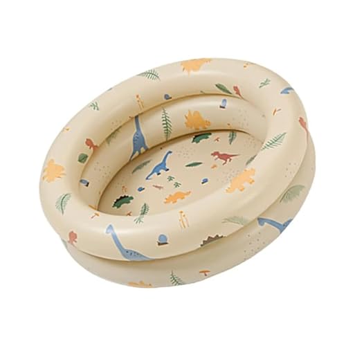 Aufblasbarer Retro-Pool – verdicktes Familienschwimmzentrum, niedliches Design für Sommerspaß (beige) von Generisch