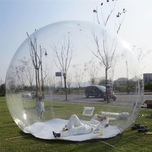 Aufblasbares Blasenzelt - Transparenter Kuppelpavillon für Camping, Hinterhof, Indoor/Outdoor, regendicht, tragbar von Generisch