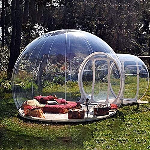 Aufblasbares Bubble House Zelt - Regendicht und Winddicht Camping Privatsphäre Kuppel mit Tunnel - Transparent Pavillon Baldachin für Hinterhof von Generisch