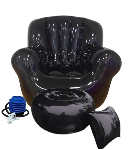 Aufblasbares PVC-Sofa, faltbare Luftcouch für Entspannung im Freien, tragbare aufblasbare Möbel mit Pumpe, ideal für Terrasse, Hof und Pool von Generisch