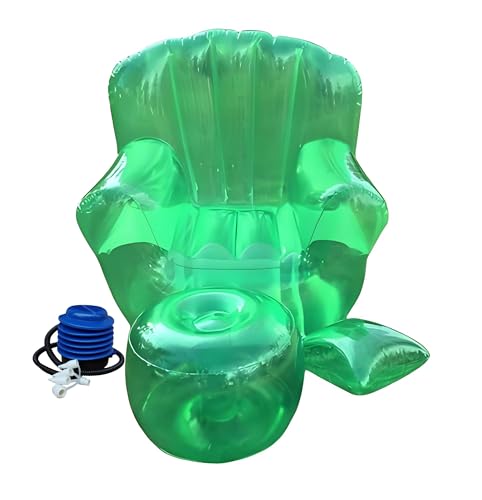 Aufblasbares PVC-Sofa – Faltbare Luftcouch für Terrasse, Hof und Pool – Tragbarer transparenter aufblasbarer Stuhl mit Pumpe Aufblasbares PVC-Sofa – Faltbare Luftcouch für Terrasse, Hof und Pool – Tragbarer transparenter aufblasbarer Stuhl mit Pumpe von Generisch