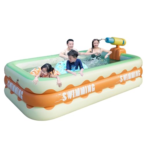 Aufblasbares Schwimmbecken – Aufblasbares Planschbecken Für Kinder Und Erwachsene, Volle Größe Robustes Verdicktes Aufstellbecken Für Familien Im Garten, Rasen Und Im Freien, Einfach Aufzubauen von Generisch