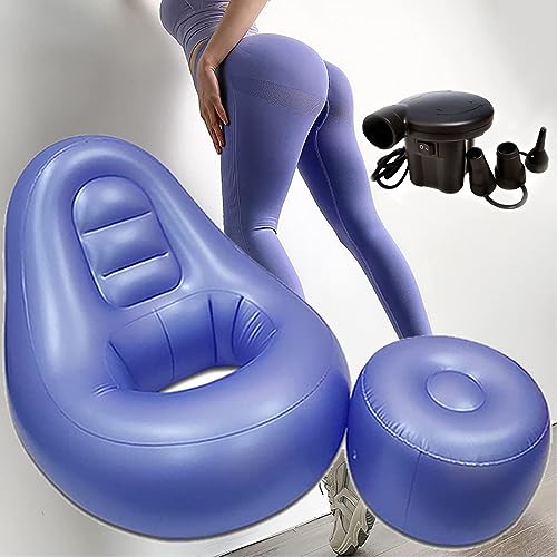 Aufblasbares Sofa Loungesessel mit Luftpumpe & Ottomane - BBL Recovery Lazy Sofa Set, Blau Aufblasbares Sofa Loungesessel mit Luftpumpe & Ottomane - BBL Recovery Lazy Sofa Set, Blau von Generisch