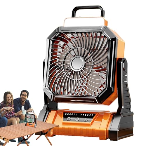 Aufladbarer Camping Ventilator | Persönlicher Campingtischventilator - 5400 Mah 4 Stufen Einstellbar mit Lampe für Luftumwälzung Zelt Schreibtisch Schlafzimmer Innenbereich Reise Aufladbarer Camping Ventilator | Persönlicher Campingtischventilator - 5400 Mah 4 Stufen Einstellbar mit Lampe für Luftumwälzung Zelt Schreibtisch Schlafzimmer Innenbereich Reise von Generisch