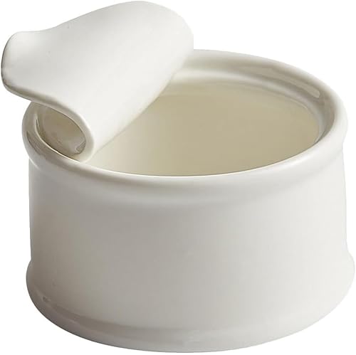 Auflaufförmchen, ofenfeste Keramik-Souffle-Schalen – Porzellan-Custardbecher für Creme Brulee, Backen, Pudding, Dessert, Dipschalen, spülmaschinen- und mikrowellengeeignet, 170 ml, Weiß von Generisch