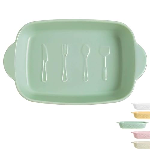 Auflaufformen für Backofen Große Lasagnepfanne Rechteckig Tief Bräter Keramik Porzellan Design von Generisch