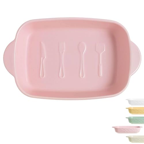 Auflaufformen für Backofen Große Lasagnepfanne Rechteckig Tief Bräter Keramik Porzellan Design von Generisch