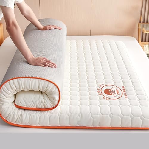 Aufrollbare Matratzenmatte – extra dicke, flauschige Boden-Futon-Matratze – weiche, dicke faltbare Matratzenauflage für Wohnzimmer Aufrollbare Matratzenmatte – extra dicke, flauschige Boden-Futon-Matratze – weiche, dicke faltbare Matratzenauflage für Wohnzimmer von Generisch