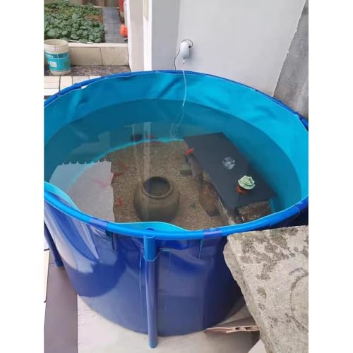 Aufstellpool, tragbarer Segeltuchteich mit flexibler PVC-Auskleidung und Rahmen, freistehendes Aquarium für Koi/Goldfisch, 4 x 1,2 m von Generisch