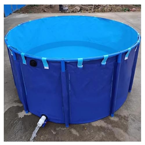 Aufstellpool – Extra großer PVC-Auskleidung Gartenpool mit Rahmen für flexiblen Aufbau – ideal für Fischteiche und den Außenbereich von Generisch