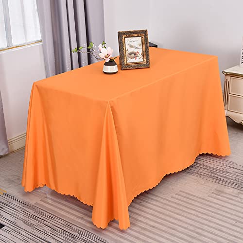 Auslaufsichere und knitterfreie Polyester-Tischdecke, 120 x 160 cm, Orange – perfekt für Küchentheken und Esstische und stilvolle Abdeckung von Generisch