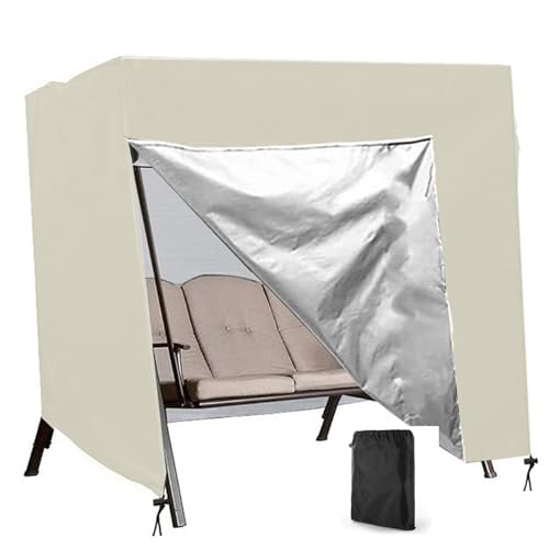 Außen-Sitzbankabdeckung 3 Sitzer Robust 420D – Gartenschaukel Abdeckung, Abdeckung Für Hollywoodschaukel, Schaukelstuhl, Patio-Sitzbank Mit Baldachin von Generisch