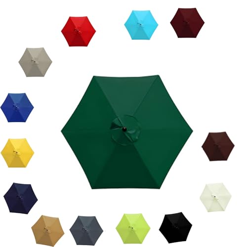 Außenbereich Sonnenschirm Ersatzbezug 6/8 Streben UV-Schutz und Wasserabweisend 2.0m 2.3m 2.5m 2.7m Ersatzschirm Dach Baldachin Runder Regenschirm Ersatz Stoff für Garten Pool(Dunkelgrün,2.5M/8RIBS) Außenbereich Sonnenschirm Ersatzbezug 6/8 Streben UV-Schutz und Wasserabweisend 2.0m 2.3m 2.5m 2.7m Ersatzschirm Dach Baldachin Runder Regenschirm Ersatz Stoff für Garten Pool(Dunkelgrün,2.5M/8RIBS) von Generisch