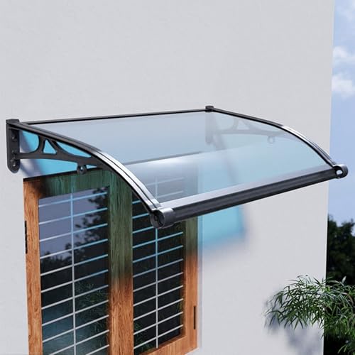 Außentürvordach, UV-beständiges Vorzelt mit Drainage, einfache Installation, wetterfester Unterschlupf für Regen, Schnee und Sonnenlicht, Transparent (150 x 160 cm) von Generisch