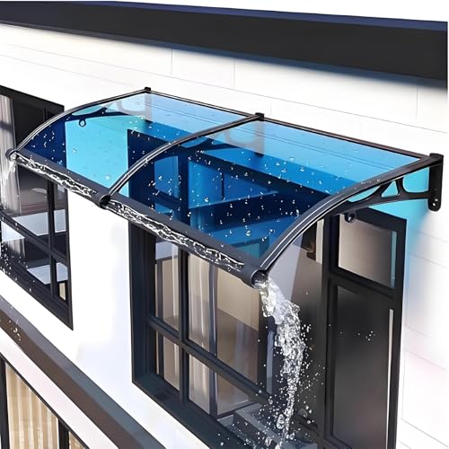 Außentürvordach Eingangsmarkise Wetterfeste Türabdeckung Terrassen Schatten Haustürschutz Fenstermarkisen Blau 100X Stilvoller Außenunterstand von Generisch