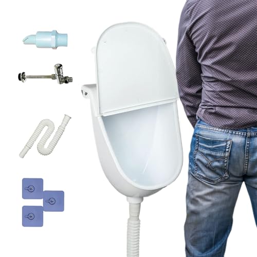 Außenurinier Für Hinterhof - Wandmontierter Urinableiter für Männer - Überlaufsicheres Urinal Mit Deckel für Männer Kinder Outdoor Garten Camping WC von Generisch