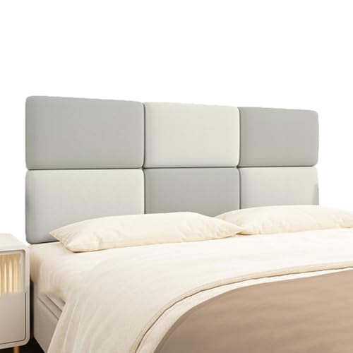 Austauschbare Bettpaneele mit gepolsterter Stoffpolsterung und quadratischen Nähten, abnehmbar und wiederverwendbar für anpassbares Bettdesign von Generisch