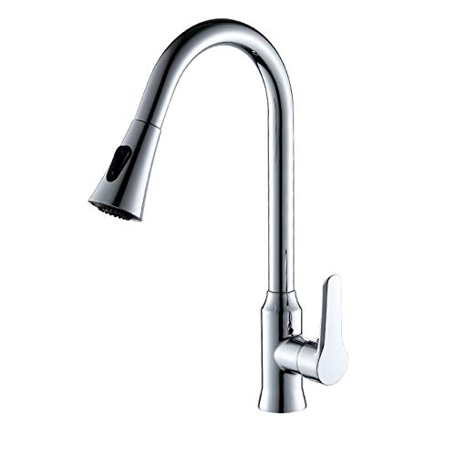 Ausziehbare Küchenspüle-Armatur – 360° schwenkbarer Kupferhahn mit Dual-Modus-Wasserausgang, 60 cm Schlauch für einfache Verwendung in modernen Küchen, Khaki von Generisch