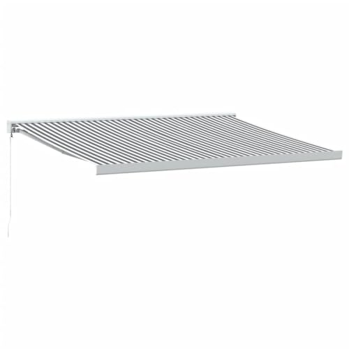 Ausziehbare Markise, 4,5 x 3 m, Anthrazit und Weiß, Terrassenschattenüberdachung, Aluminiumrahmen, Sonnenschutz, Türüberdachung, Outdoor-Sonnenschutz für Haus und Garten Ausziehbare Markise, 4,5 x 3 m, Anthrazit und Weiß, Terrassenschattenüberdachung, Aluminiumrahmen, Sonnenschutz, Türüberdachung, Outdoor-Sonnenschutz für Haus und Garten von Generisch