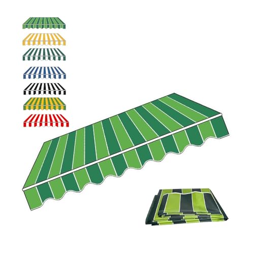 Ausziehbare Markise, Ersatzstoff, Terrassenüberdachung, strapazierfähiges Polyester-Leinen, 2,5 x 2 m, perfekt für den Außenbereich, einfache Installation, Grün Ausziehbare Markise, Ersatzstoff, Terrassenüberdachung, strapazierfähiges Polyester-Leinen, 2,5 x 2 m, perfekt für den Außenbereich, einfache Installation, Grün von Generisch
